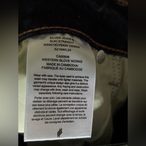 Silver Jeans Co. Suki Mid-rise Straight Leg Jeans Indigo Size 16 - Picture 8 of 13